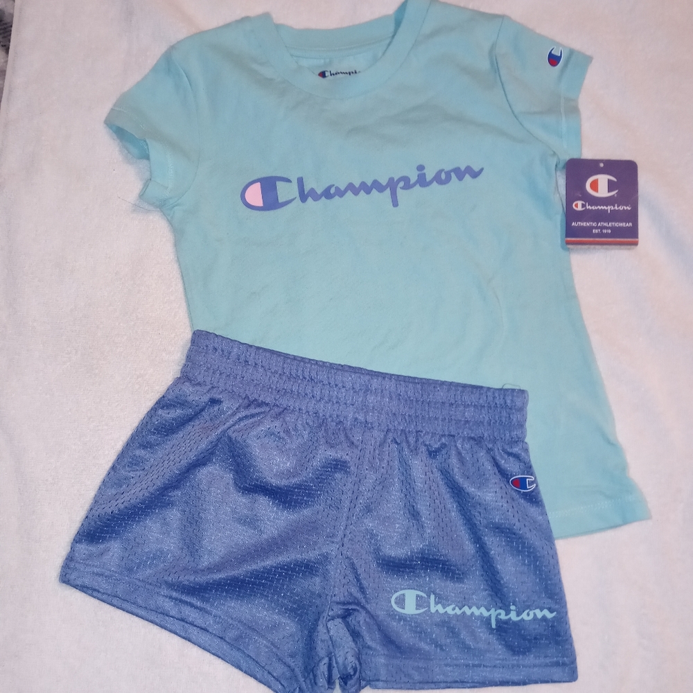 🆕Champion | Girls 2 Piece Short & Shirt Set Size 4 & 6